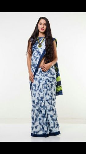 Trendy Cotton Printed Saree