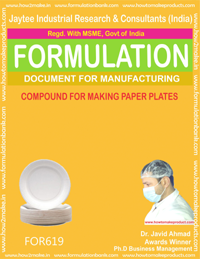 Compound For Making Paper Plates - Downloadable E-Book Document | Instant Access Payment via Credit Card/Paypal Optional CD Delivery