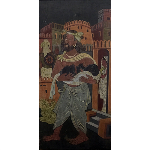Nandlal Bose - Birth Of Krishna Medium: Tempra