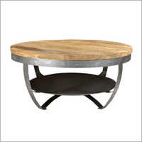 Iron Coffee Table Mango Wooden Top