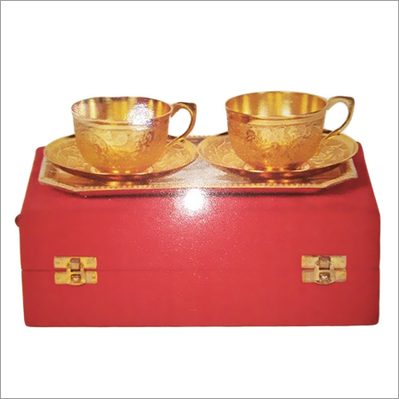 A Set of Two Cups and Saucers and Tray