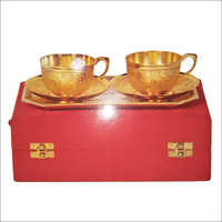 A Set of Two Cups and Saucers and Tray