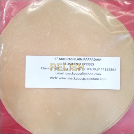 6' Madras Plain Pappadam