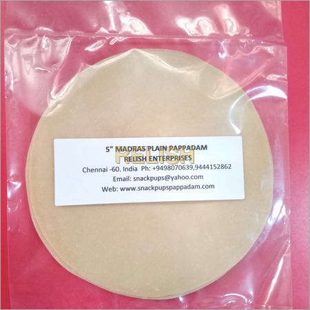 5' Madras Plain Pappadam