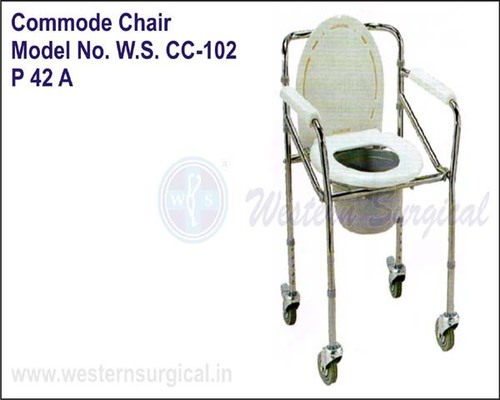 Plastic Wheel Chair (Commode Chair)