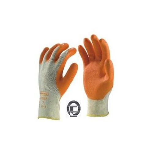 Orange And White Latex Coated Gloves 2F Rubberex