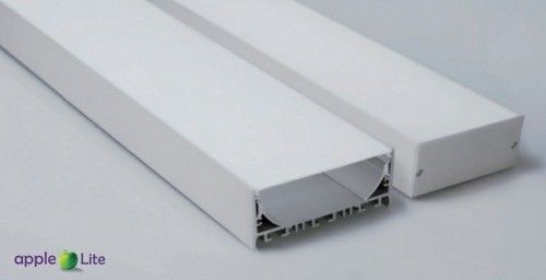 White 80Mm Linear Led Profile Surface Housing