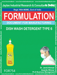 Dish Wash & Utensil Cleaner Formuations