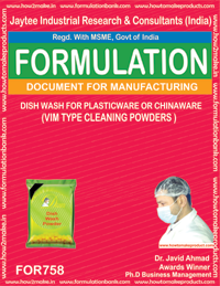 Dish Wash & Utensil Cleaner Formuations