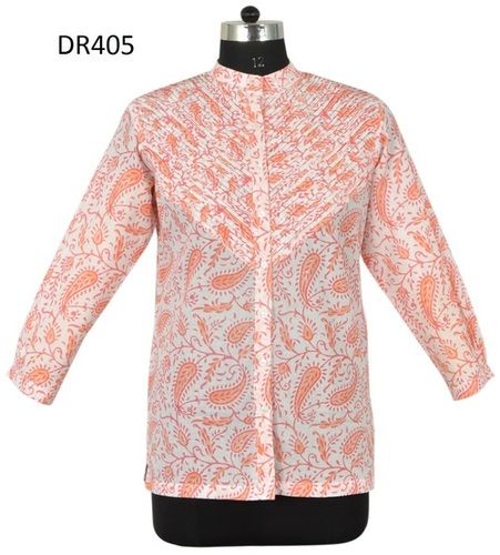 Multi Color 10 Cotton Hand Block Print Womens Short Top Kurti Dr405