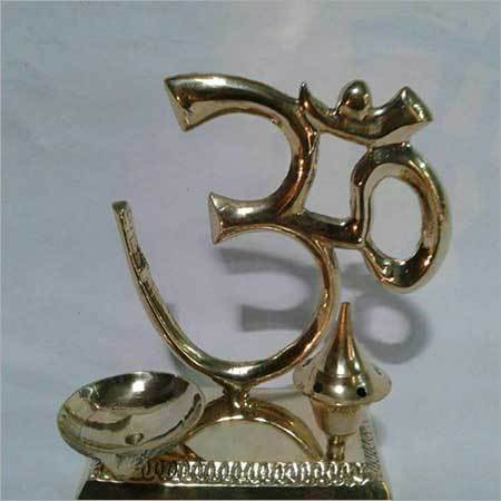 Brass Om Diya Set By A. V. Handicrafts