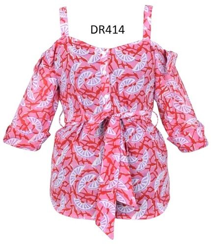 Multi Color 10 Cotton Hand Block Print Spaghetti Top Dr414