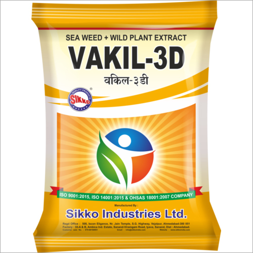 Vakil-3D (Herbal Pesticide+Fungicide+Bio Stimulant By SIKKO INDUSTRIES LTD.