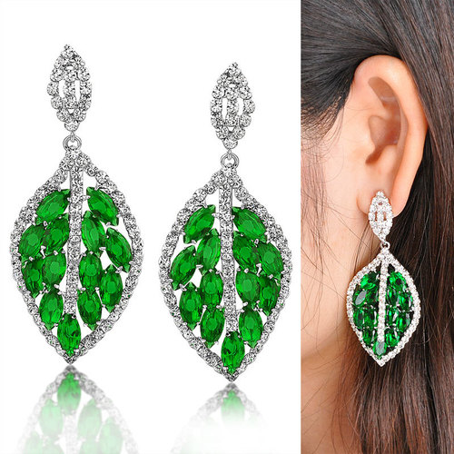 Green Imitation Earrings