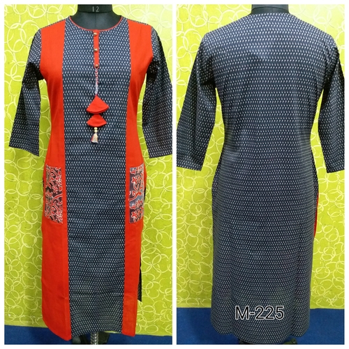 Straight Cotton Long Kurti Straight Cotton Long Kurti