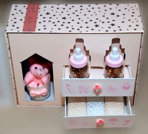 Pink And Brown Baby Giftings