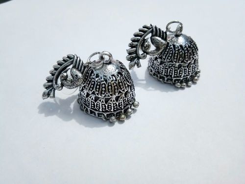 Traditional Earrings - Handcrafted Silver with Intricate Design, Elegant Statement Jewelry for Any Occasion