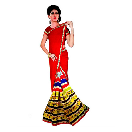 Ladies Silk Block Print Sarees