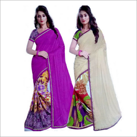 Ladies Floral Print Sarees