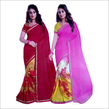 Ladies Floral Designer Print Sarees