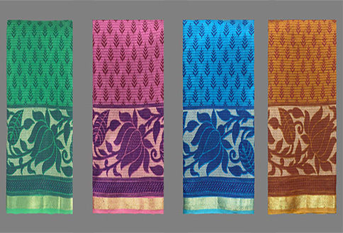 Self Design Cotton Saree