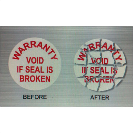 Red And White Security Stickers