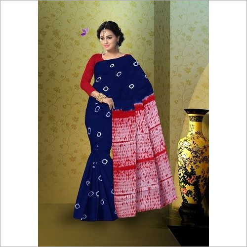 Shibori Print Cotton Saree