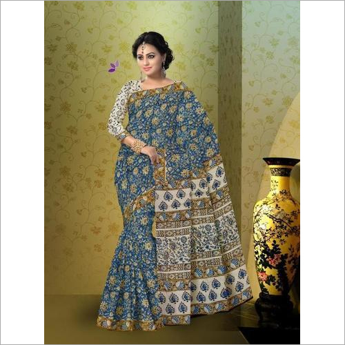 Kalamkari Print Cotton Saree at Best Price in Jaipur, Rajasthan | NAVJEET  ARTS