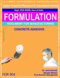 Concrete Adhesive Formulation - Comprehensive Manufacturing Process Document Instant Download and Delivery with Payment Options