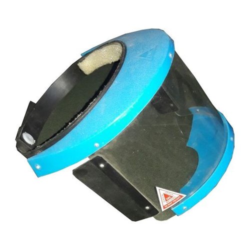 Grinding Helmet - Fiber Material, Full Face Coverage, Clear Glass | Lightweight Design in Blue, Red, Sky Color Options