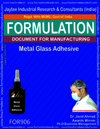 Metal Glass Adhesive Formulation - Downloadable Document File For Instant Email Delivery, E-book Format With Multi-payment Options And Printable Attachment