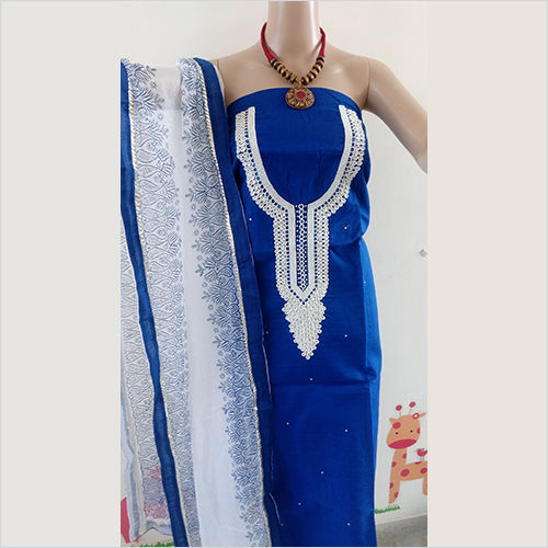 Blue Beads Work Kurti