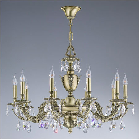 Decorative Chandelier Light - Ornate Crystal Prism Design, Energy Saving Electric Power Source - Modern Styling for Hallways, Living Rooms, and Dining Areas