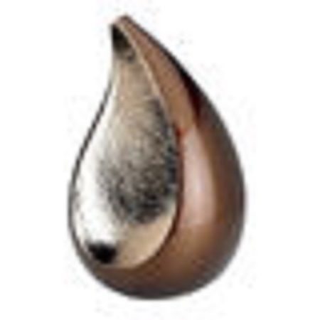 Teardrop Urn Brown & Hammered Gold