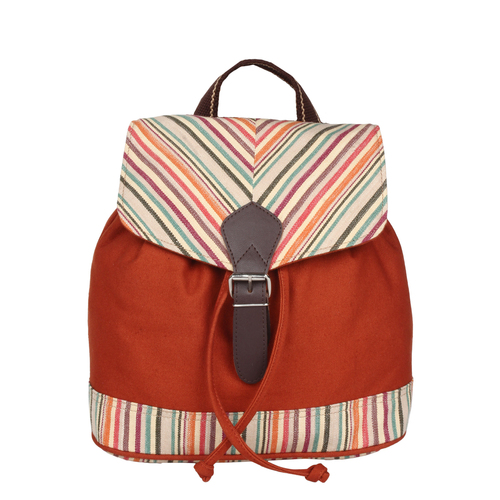 Anekaant Streak Orange Canvas Backpack