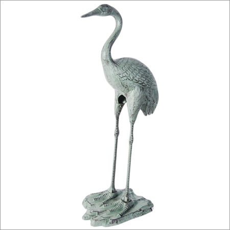 Aluminium Silver Decorative Heron