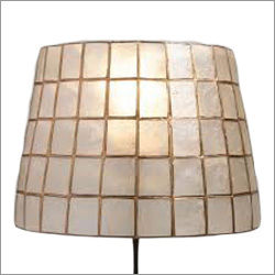 gold capiz tapered table lamp shade