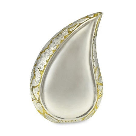 Hemmick Engraved Yellow and Nickel Tear Drop
