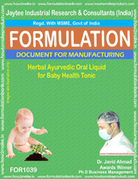 Herbal Ayurvedic Oral Liquid - Comprehensive Guide for Baby Health Tonic Instant Downloadable E-Book with Manufacturing Process Insights