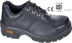Tiger Lorex Black Leather Safety Shoes