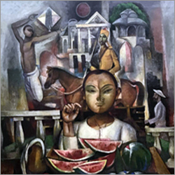 Bijon Choudhary - Boy Selling Melons Size: 39 X 39