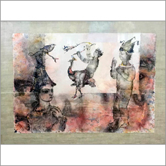 Contemporary Art Sakti Burman - Demonstration Of Indonesian Culture