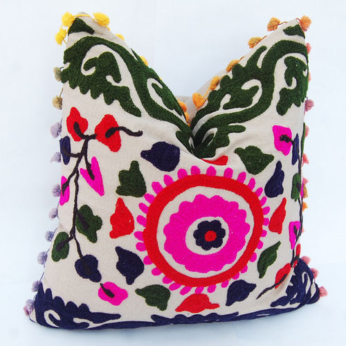 Hand Work Suzani Cushion Cover