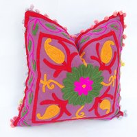 Suzani Embroidered Cushion Cover 