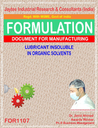 Lubricant Document - Formula for Insolubility in Organic Solvents | Instant Delivery PDF Format Downloadable E-Book