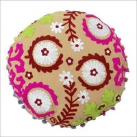 Round Suzani Embroidered Cushion Set