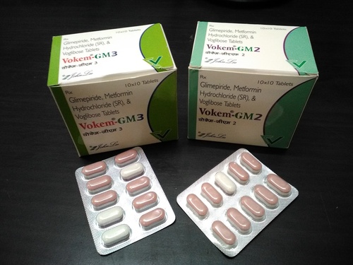 Glimepiride, Metformin Hydrochloride (SR) and Voglibose Tablets