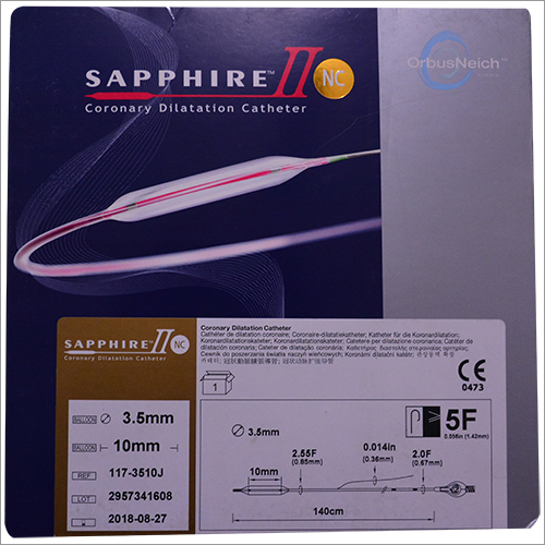 Sapphire Coronary Dilatation Catheter Sapphire Coronary Dilatation Catheter
