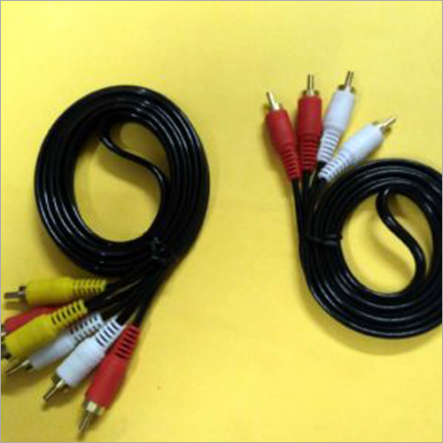 2 RCA Audio Video Cable - Copper Conductor, 6ft, Black PVC | Gold Plated Connectors, Durable, Easy Connection