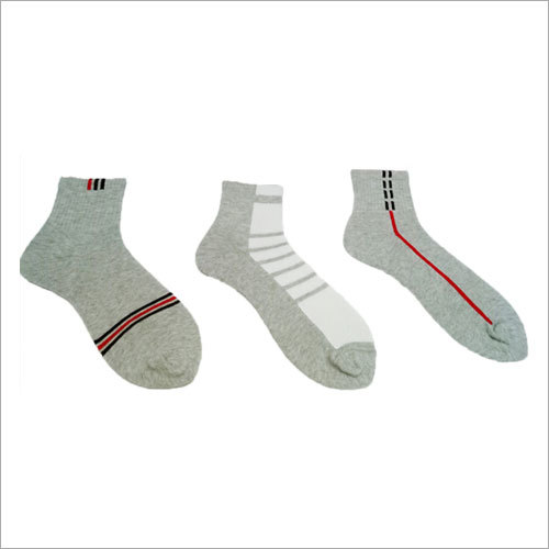 Grey Cotton Sports Socks